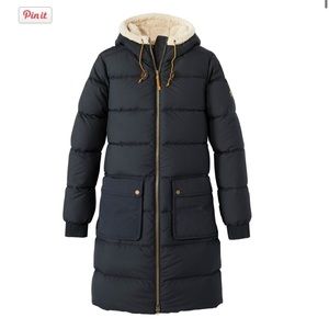 L.L. Bean Women's Mountain Classic Down Coat, Sherpa-Lined Black Large